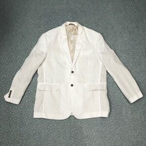 Tasso Elba Blazer Mens Extra Large Linen Suit Jacket Sport Coat Tropical Lined